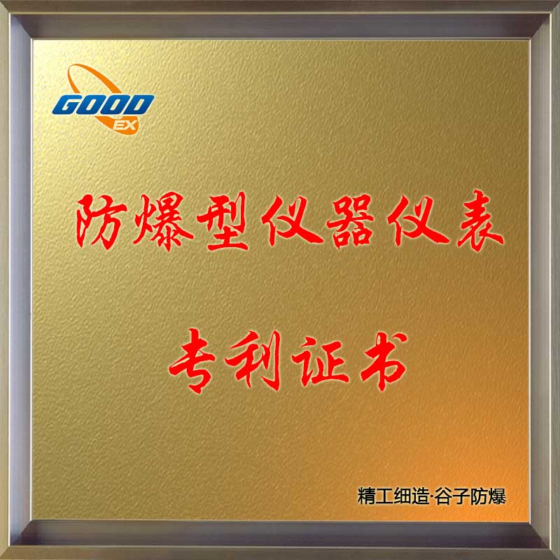 防爆型儀器儀表-專利證書